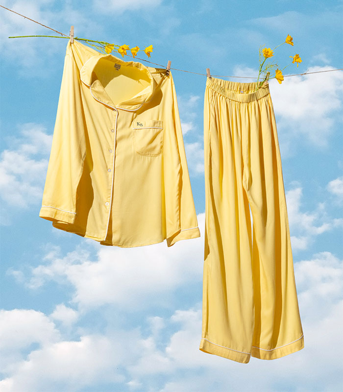 Kayyasatin-PY-KUNING-01-01 PAJAMAS 01 LENGAN PANJANG KUNING RAYON TWILL - Gambar 1