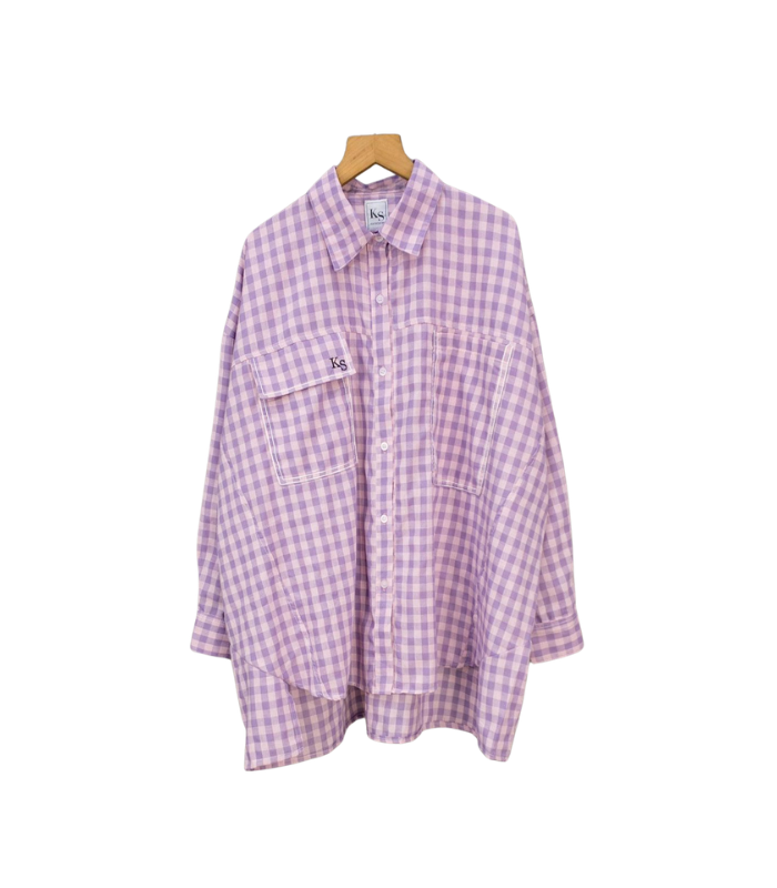 1 KEMEJA 364 PINK SALUR KOTAK KAYYASATIN COLLECTION - Gambar 1