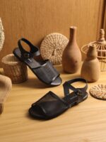 FLAT SANDAL KSR 20 HITAM KAYYASATIN COLLECTION - Gambar 4